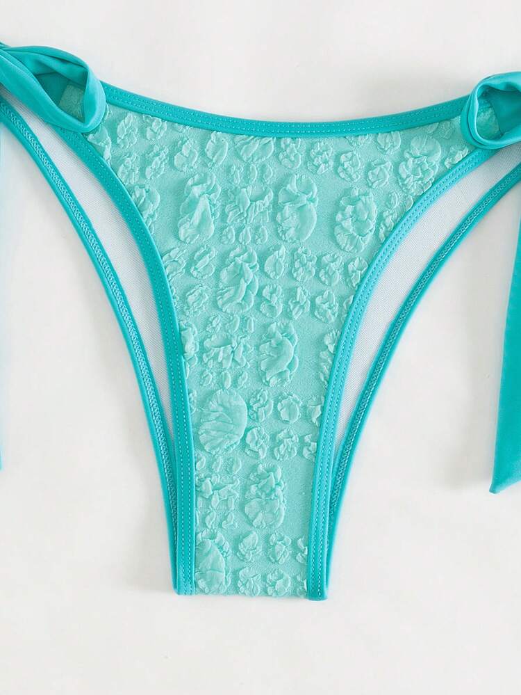 Ladies" Solid Color Simple Strapless Swimwear Set Summer