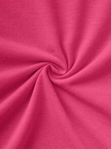 INAWLY Summer Casual Short Sleeve T-Shirt With Slogan Print DON'T LIKE ME? Problem Solved - Hot Pink - View 4