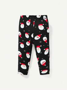 Cozy Pixies Bộ Pyjama vừa vặn cho bé trai, áo chui đầu cổ tròn họa tiết Giáng sinh và quần dài - màu đen - Xem 7