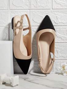 Zapatos planos elegantes franceses, zapatos elegantes con punta blanda y huecos, sandalias de media puntera para mujeres nobles