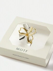 MOTF PREMIUM 双色镀层 3D 镂空花戒指，情人节、妈妈、母亲、母亲节、礼物