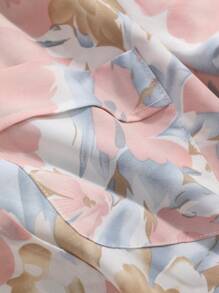 DAZY Conjunto de pijama floral estampado sencillo para mujer