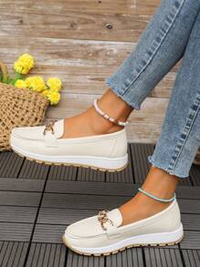 Breathable Hollow Out Casual Loafer Shoes, Middle-Aged & Elderly Mothers Soft Bottom Wedge Hole Shoes, Summer