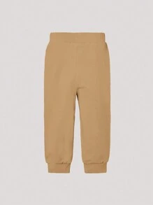 Cozy Pixies 男嬰2入組字母補丁細節衛褲 - 彩色 - 查看 4