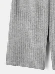 SHEIN LUNE Women's Solid Color Ribbed Elastic Waist Short Casual Leggings,Gym,3pcs - Multicolor - View 10