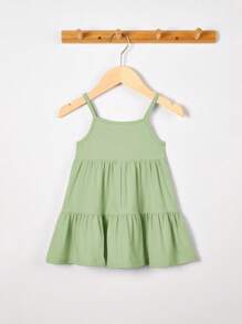 Cozy Pixies Conjunto De 2 Piezas De Vestido Cami Para Bebé Niña - Verde - Ver 3