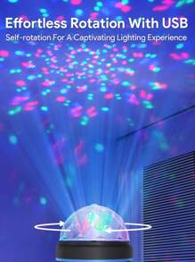 Teckwe Mini Star Projector,Wave Projector USB Powered For Bedroom,Game Room,Home Theater,Ceiling,Room Birthday Gift - Black - View 5