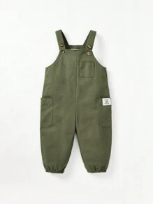 Cozy Pixies 寶寶男孩口袋背帶連身褲 - 軍綠色 - 查看 4