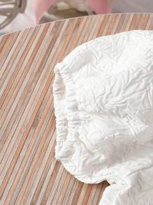 SHEIN Baby Girls' Simple White Short Sleeve Top And Skirt Set For Summer - White - View 5