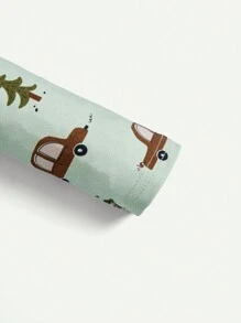 Cozy Pixies Infant Boys' Cartoon Car Pattern Small V-Neck Long Sleeve Jumpsuit - Green - View 4