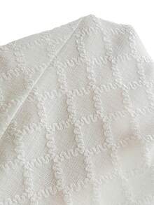 Chiquease Women Fashionable Textured Button-Front Solid Color Sleeveless Blazer - White - View 7