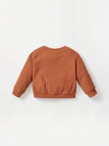 Baby Boy Letter Patched Detail Pullover & Sweatpants