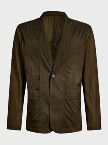 AKNOTIC Business Casual Unlined UV Protection Ultra Thin Men's Woven Business Suit Jacket