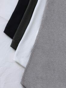 Calvaya Camiseta sin mangas acanalada en talla grande, unicolor