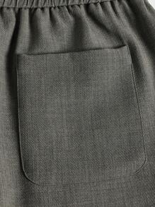 AKNOTIC Business Casual 男士易打理梭织休闲直筒裤，带口袋 - 軍綠色 - 查看 13