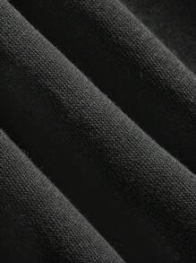 Cozy Pixies Baby Boy Argyle Print Sweatshirt - Black - View 4