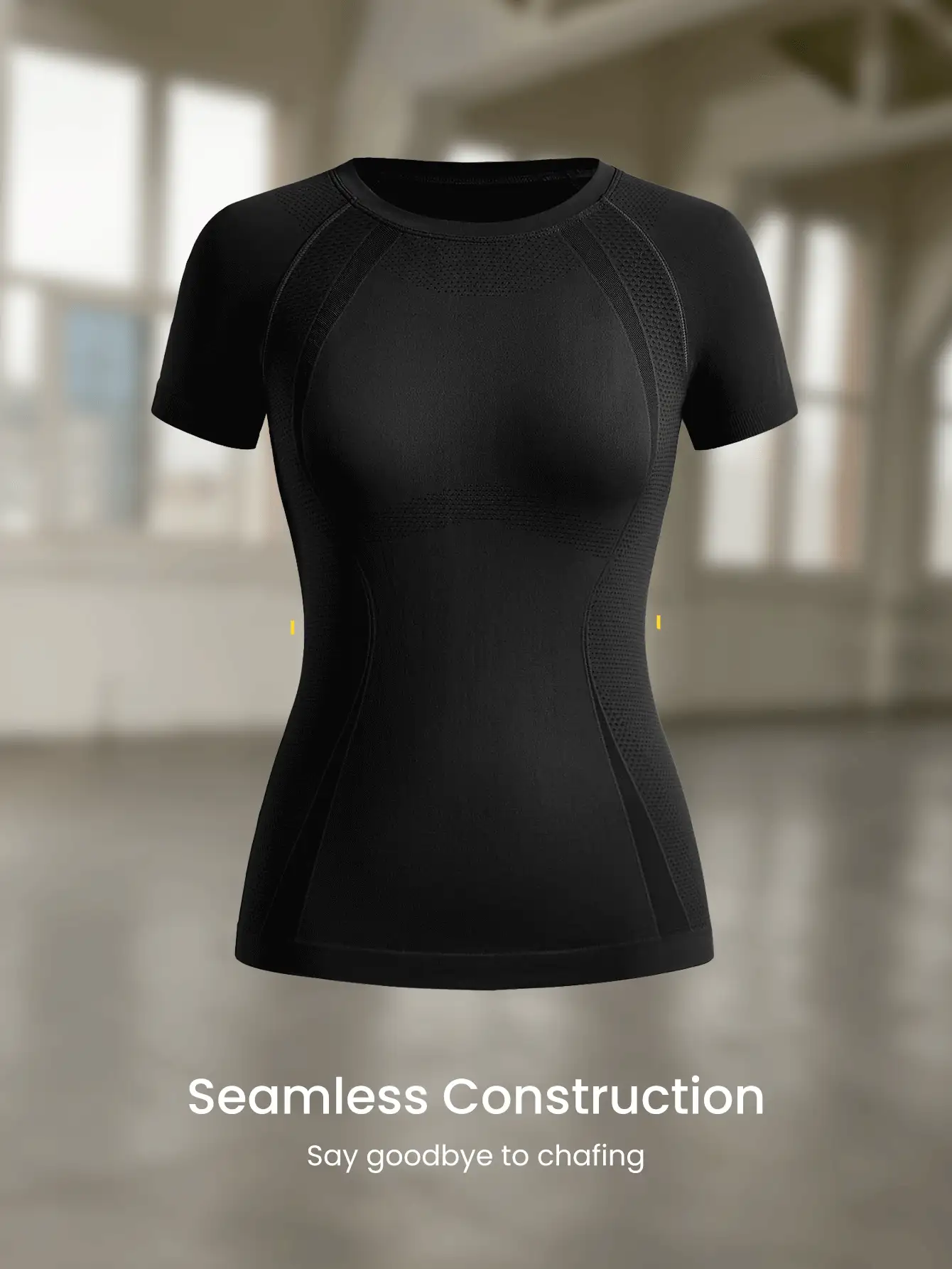 GLOWMODE 女性運動t恤和背心 - 黑色 - 查看 6