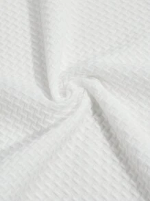 AKNOTIC Business Casual 易護理男款緊身純色長袖針織襯衫 - 白色 - 查看 11