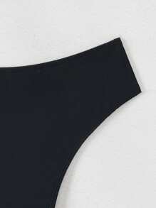 SHEIN Swim 2025 Women Leopard Print Patchwork Swimwear Bottoms Summer - Black - View 4
