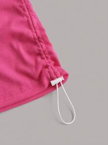 In My Nature Solid Drawstring Outdoor Sweatshirt - Hot Pink - View 10