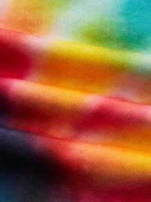 Manfinity Hypemode 男士\\大尺碼漸變束口帽套頭衫 - 彩色 - 查看 4