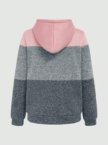 INAWLY Áo hoodie dài tay phối màu tương phản có khóa kéo phía trước dành cho nữ, áo dài tay tốt nghiệp, áo đi học, áo dành cho giáo viên nữ, áo nỉ mùa thu đi học. - Nhiều màu - Xem 2