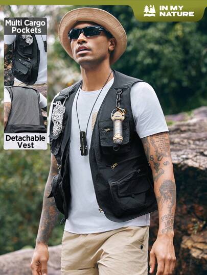In My Nature Men's Outdoor Casual Multi-Pocket Sleeveless Sports Jacket