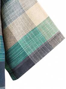 Manfinity Homme Men Plaid Half Button Shirt - Multicolor - View 3