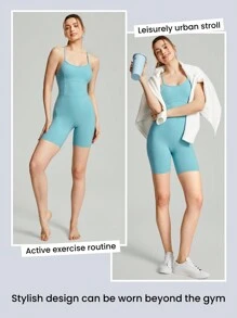 GLOWMODE Peto deportivo FeatherFit™ de 8" pulgadas - Azul Cadete - Ver 7