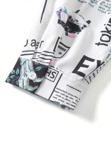 SHEIN Coolane Plus Size Trang phục hàng ngày In báo Váy dài tay - Nhiều màu - Xem 3