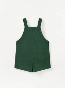 Cozy Pixies 嬰兒男童翻領長袖上衣搭配吊帶短褲2件套裝 - 綠色 - 查看 2