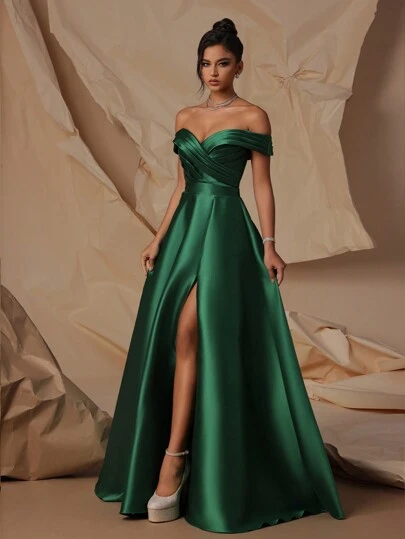  Vestido elegante de mujer de cintura alta para fiesta de noche VIPGIRL, Muestra tus piernas largas, vestido de cóctel semi formal para invitada de boda, para cumpleaños, graduación, regreso a casa