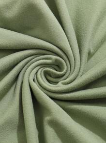 Camiseta de manga corta casual de verano para niña adolescente con estampado de sol y letras - Verde Oliva - Ver 5