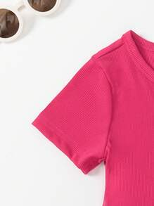 2pcs/Set Girls Toddler Young Girl Mexican Patterned Short Sleeve T-Shirt And Bike Shorts, Summer, School, Campus, College