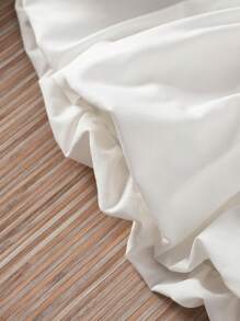 SHEIN Baby Girls' Simple White Short Sleeve Top And Skirt Set For Summer - White - View 4