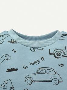 男嬰卡通圖案衛衣和衛褲 - 彩色 - 查看 7