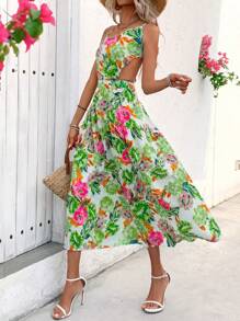 Breezaya Women Holiday Style Printed Camisole Dress - Multicolor - View 2