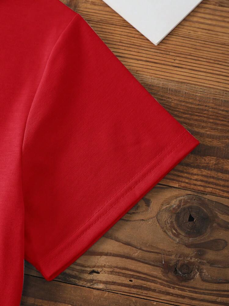 Women Summer Casual T-Shirt With Round Neck, Slogan, Skull And Hand Print Design