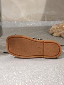 1 Paar Kindersandalen Flach, Mädchen Sandalen aus PU-Leder mit Reißverschluss, offene Zehenpartie Mädchen Sommerschuhe