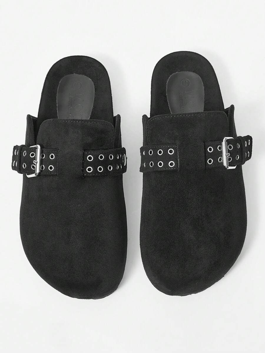 MOTF PREMIUM 休闲女士平底带扣鞋度假鞋夏季促销，适合圣诞节秋季新年假期 - 黑色 - 查看 2