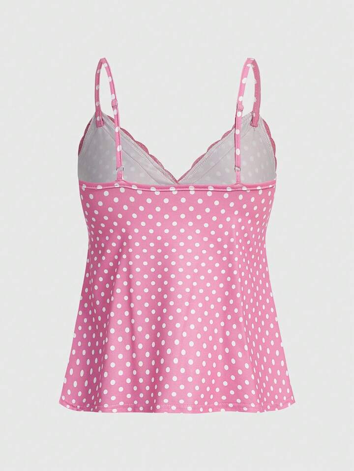 Torrid Pink & White Polka Dot Cami Tank Top | Plus Size 2X Adjustable
