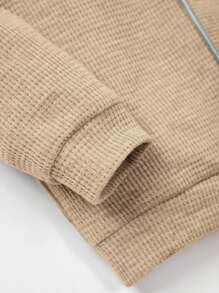 Cozy Pixies 男嬰拼接領二合一夾克 - 卡其色 - 查看 5