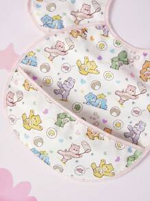 SHEIN X Care Bears Waterproof Anti-Oil Baby Bibs, Feeding Clothing, Burp Cloths, Suitable For Dining, Drawing, Outdoor Activities