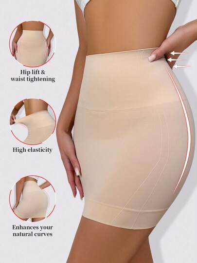 SHEIN Women Seamless Shapewear Skirt, High Waist Tummy Control Bodycon Skirt Single Pack