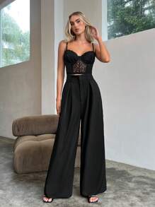 Aloruh Pantalones para mujer unicolor con pierna recta, para uso diario y casual