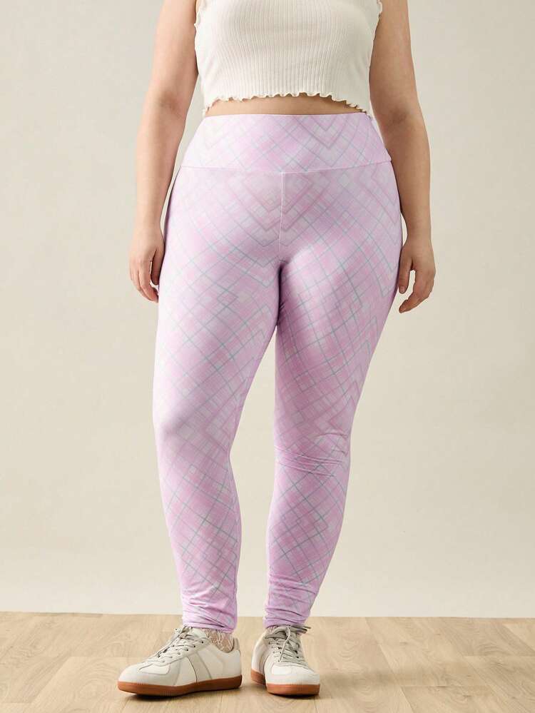Summer Patterned Sport Yoga Plus Size Leggings For Women