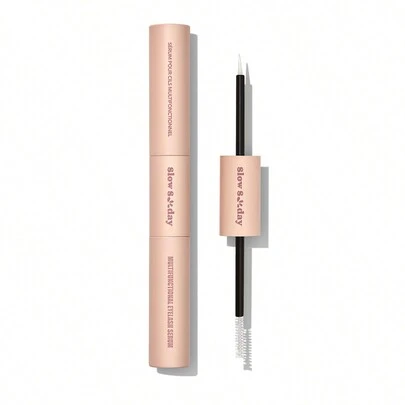 Slow Sunday Multifunctional Eyelash Serum, Double-Headed Brush, Strengthening, Nourishing, And Conditioning Hair, Good Choice For Wedding, Vacation, Beach, Travel Essentials, Suitable For Summer Hair Care