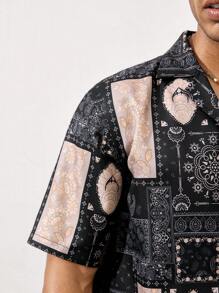 Manfinity VCAY Manfinity RSRT Men Paisley Print Shirt - Black - View 5