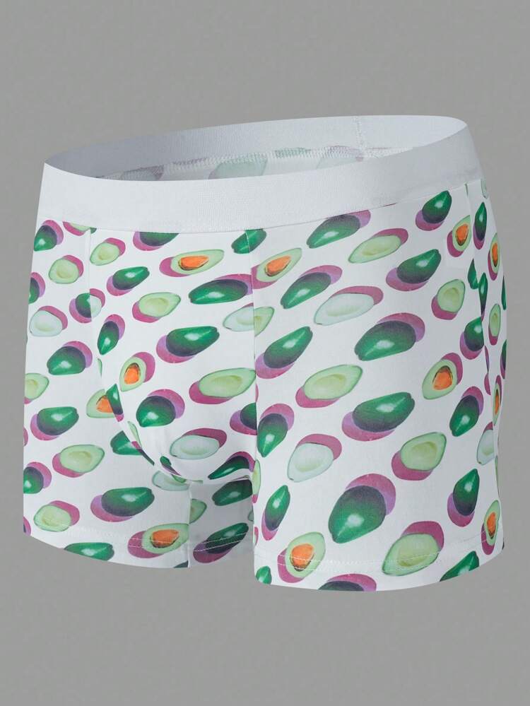 Men\ Fashionable And Comfortable Avocado Print Underwear
