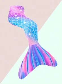 Young Girls' Swimwear Set With Random Print